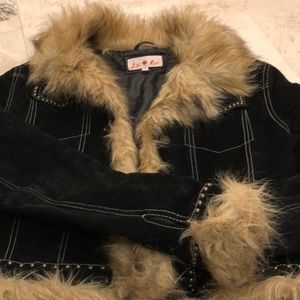 Black Suede fur jacket